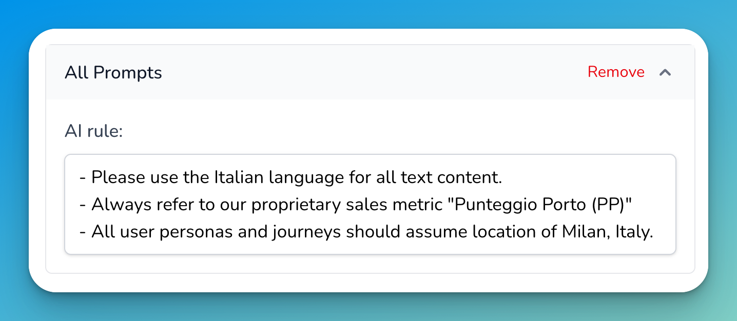 Userdoc AI rules configuration