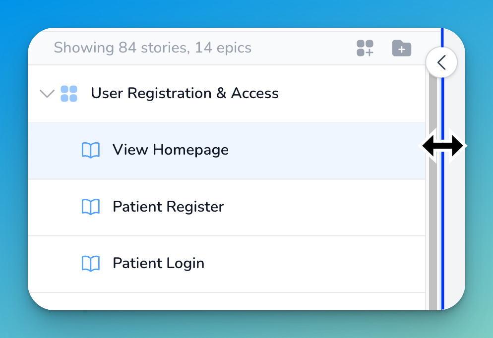 Resizable sidebar in Userdoc