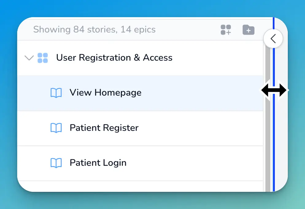 Resizable sidebar in Userdoc